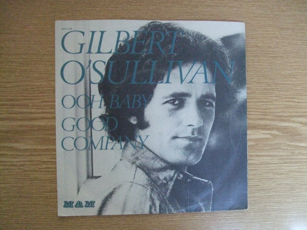 GILBERT O'SULLIVAN     OOH BABY / GOOD COMPANY, 7 inch, Ophalen of Verzenden, Zo goed als nieuw, Pop