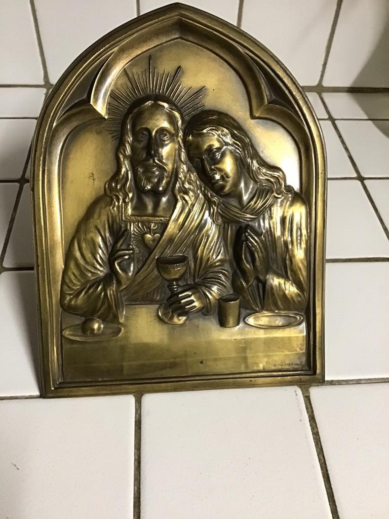 Plaquette icoon Art Deco Jezus Christus, Antiek en Kunst, Ophalen of Verzenden