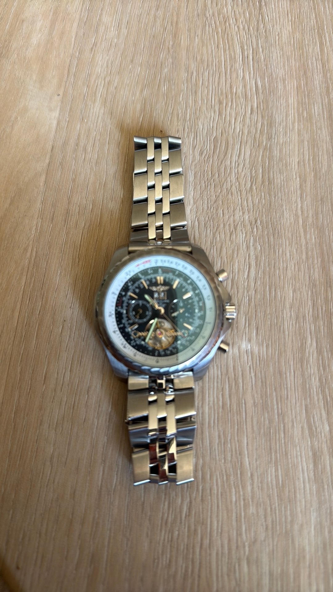 Stalen herenhorloge kast 45mm, Ophalen, Zo goed als nieuw, Staal, Overige merken