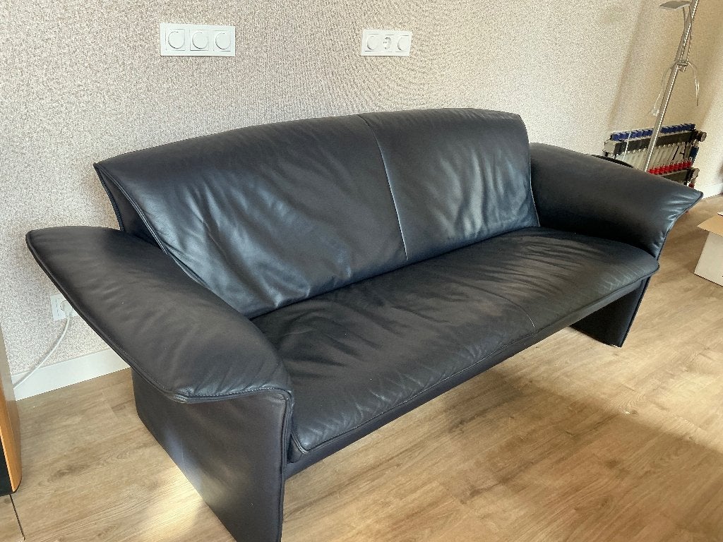 Leren 3-zits bank, Huis en Inrichting, Ophalen, Gebruikt, 150 tot 200 cm, Driepersoons