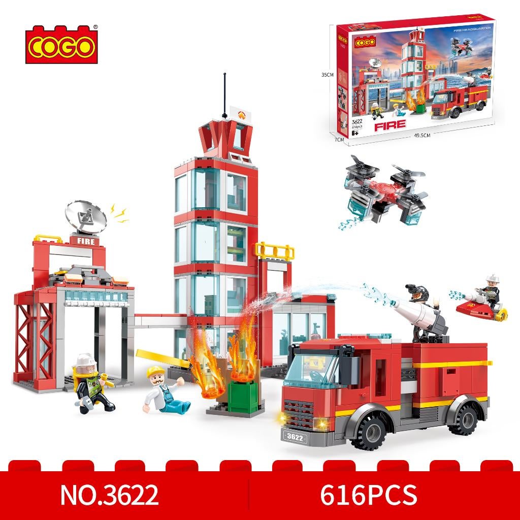 Brandweerkazerne Cogo bouwset 3622, Overige merken, ZB-STORE, Info@zb-store.nl, Nieuw