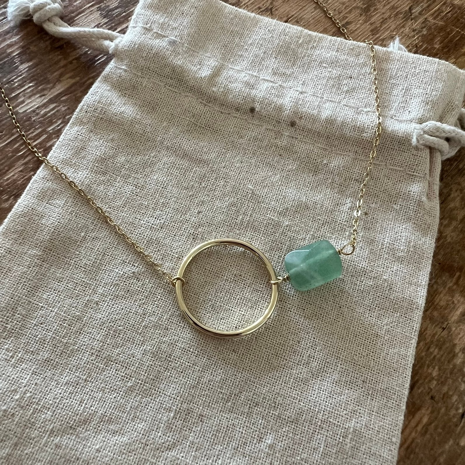 Zilveren 925 goud vergulde ketting met jade, Verzenden, Zo goed als nieuw, Goud, Zilver