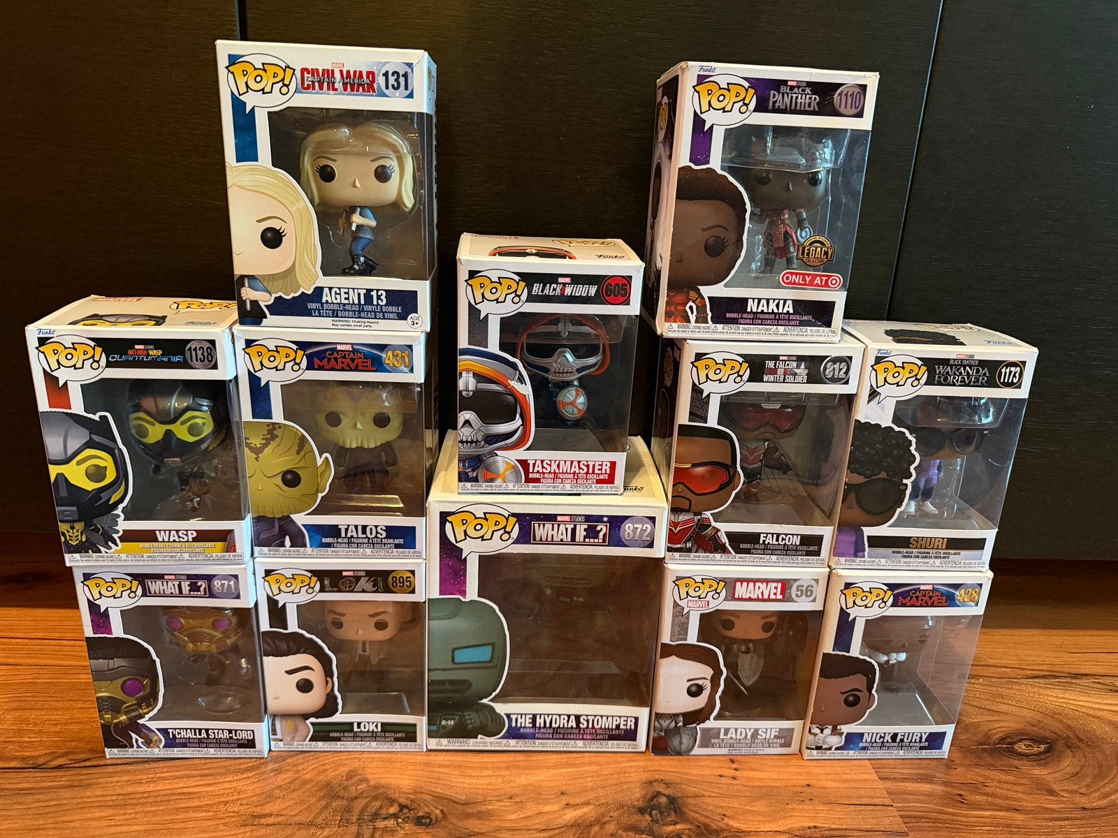 Grote collectie Funko Pop! Marvel figuren (12 stuks), Ophalen, Zo goed als nieuw