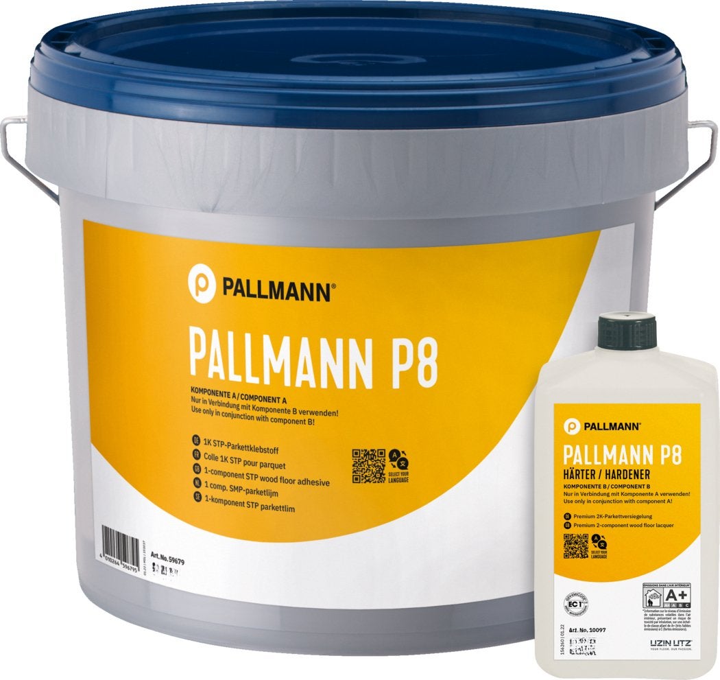 Pallmann P8 2K Parketlijm 2x 2 componenten, Ophalen, Nieuw, Geel