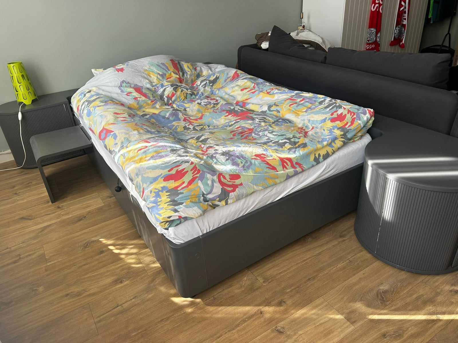 AUPING Auronde 120x200 en ombouw perfect voor studentenkamer, Ophalen, Twijfelaar, 120 cm, 200 cm