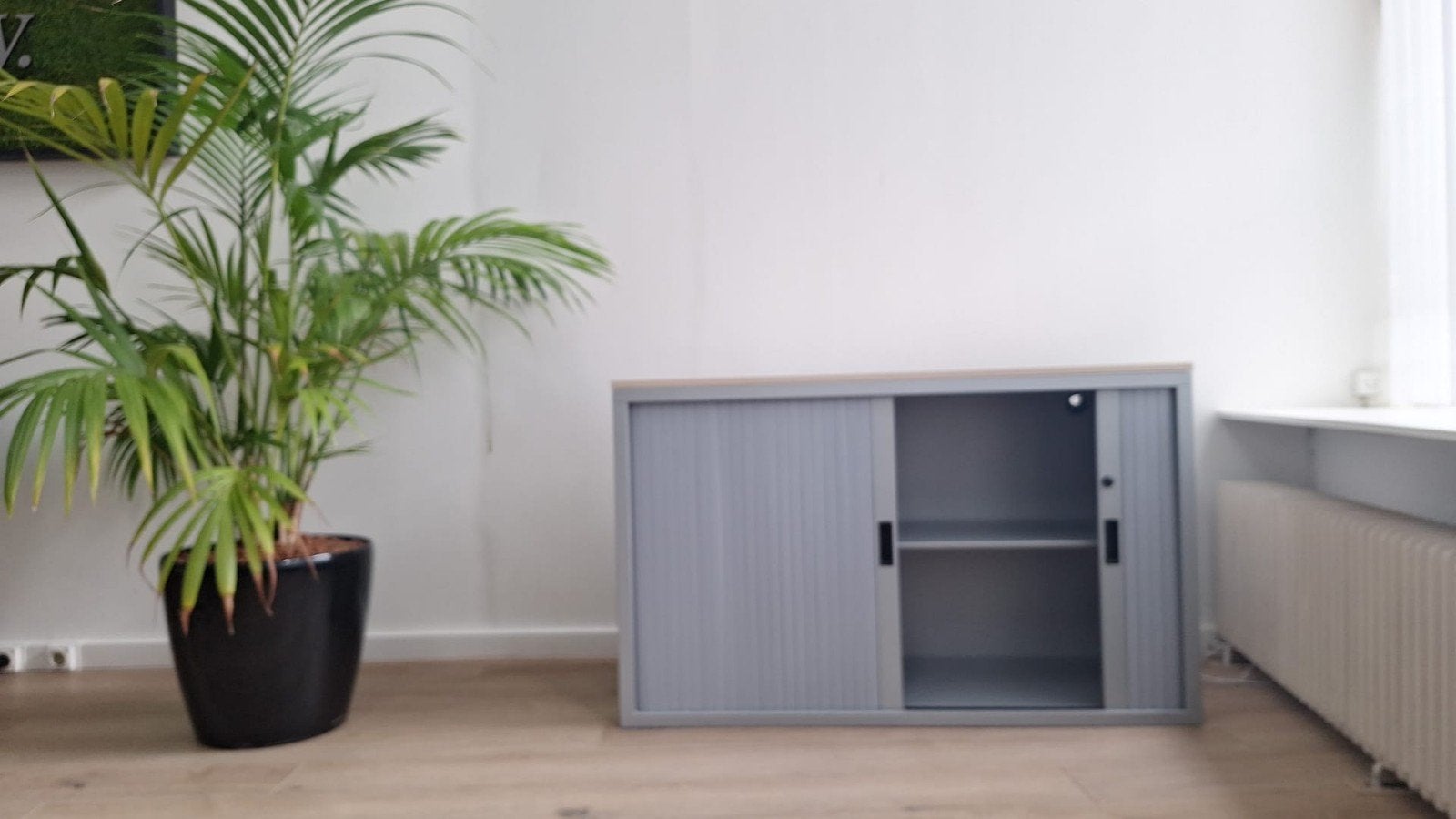 Industrieel kastje met roldeuren, Huis en Inrichting, Ophalen, 50 tot 100 cm, Zo goed als nieuw, Minder dan 100 cm