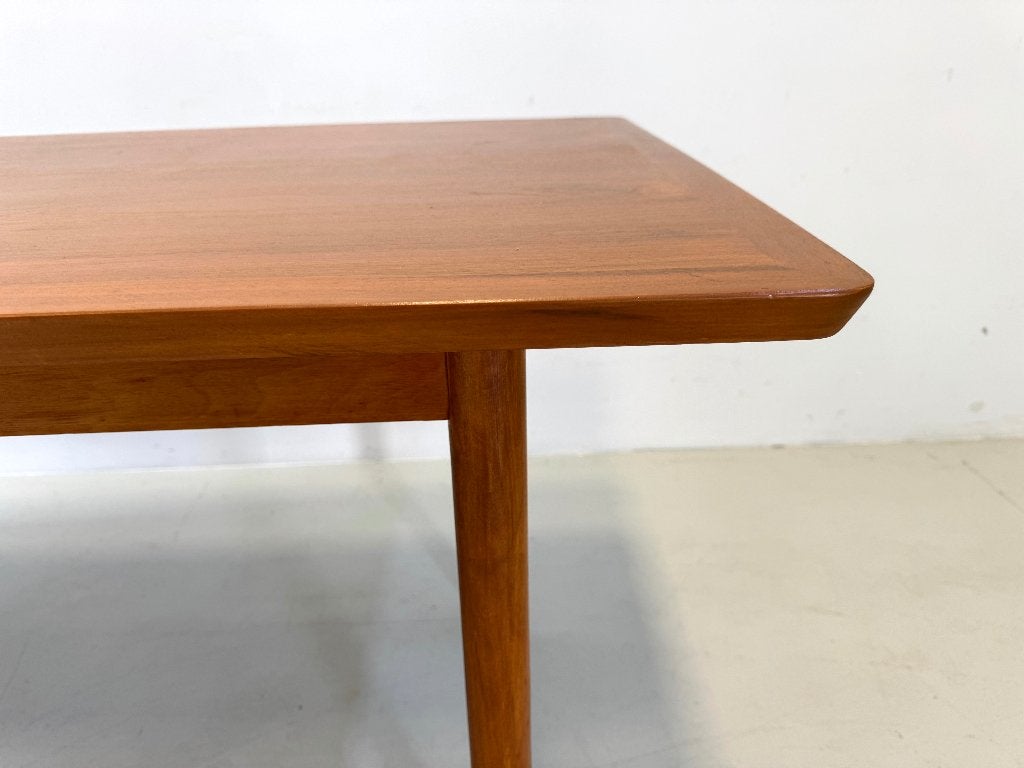 Vintage deense tafel, Ophalen, Teakhout, 200 cm of meer, 50 tot 100 cm