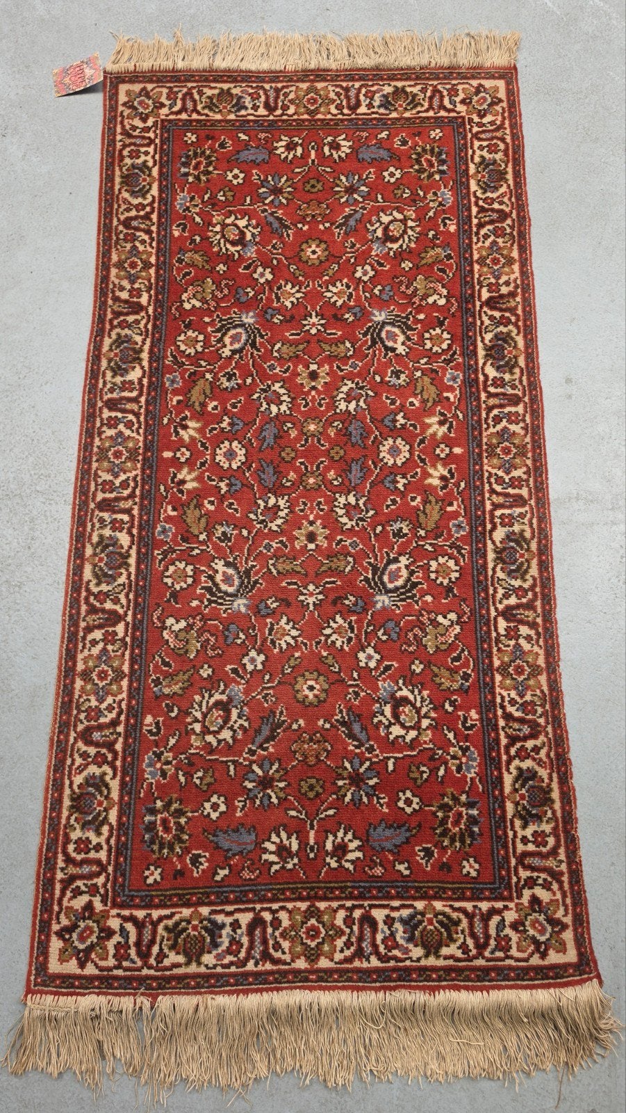 Vintage oosters wol retro vloerkleed floral terra 66x137cm