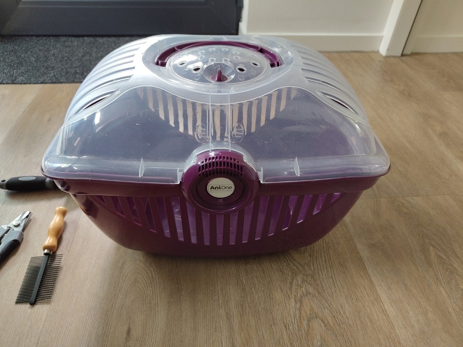 Transportmand en toebehoren konijn/cavia, Ophalen, Zo goed als nieuw, Transportkoffer of -box
