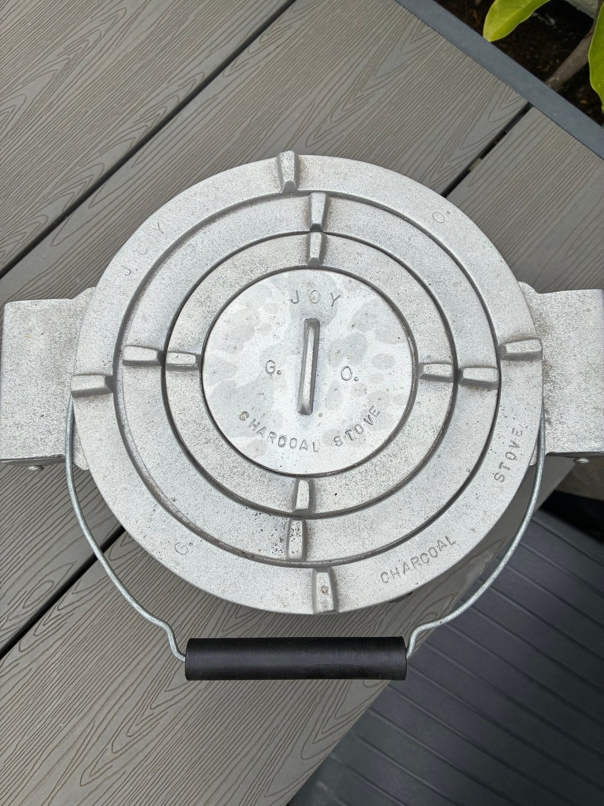 Vintage JOY G.O. Houtskool BBQ Stove - Draagbaar, Tuin en Terras, Gasbarbecues, Ophalen, Zo goed als nieuw