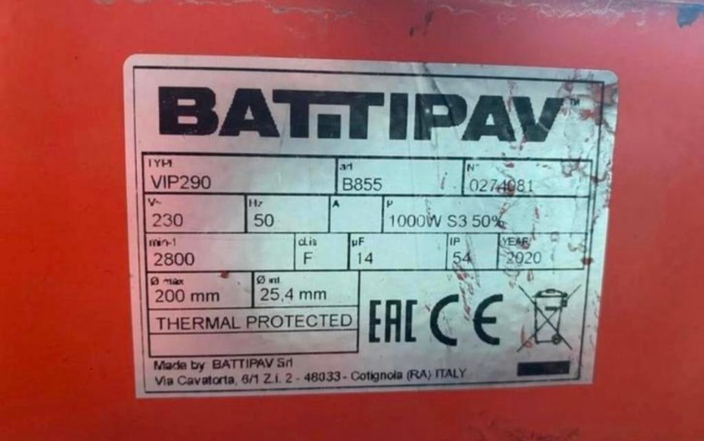 Battipav VIP290 Tegelsnijder - Bouwjaar 2020, Doe-het-zelf en Verbouw, 70 mm of meer, Overige typen, 600 tot 1200 watt, Ophalen of Verzenden