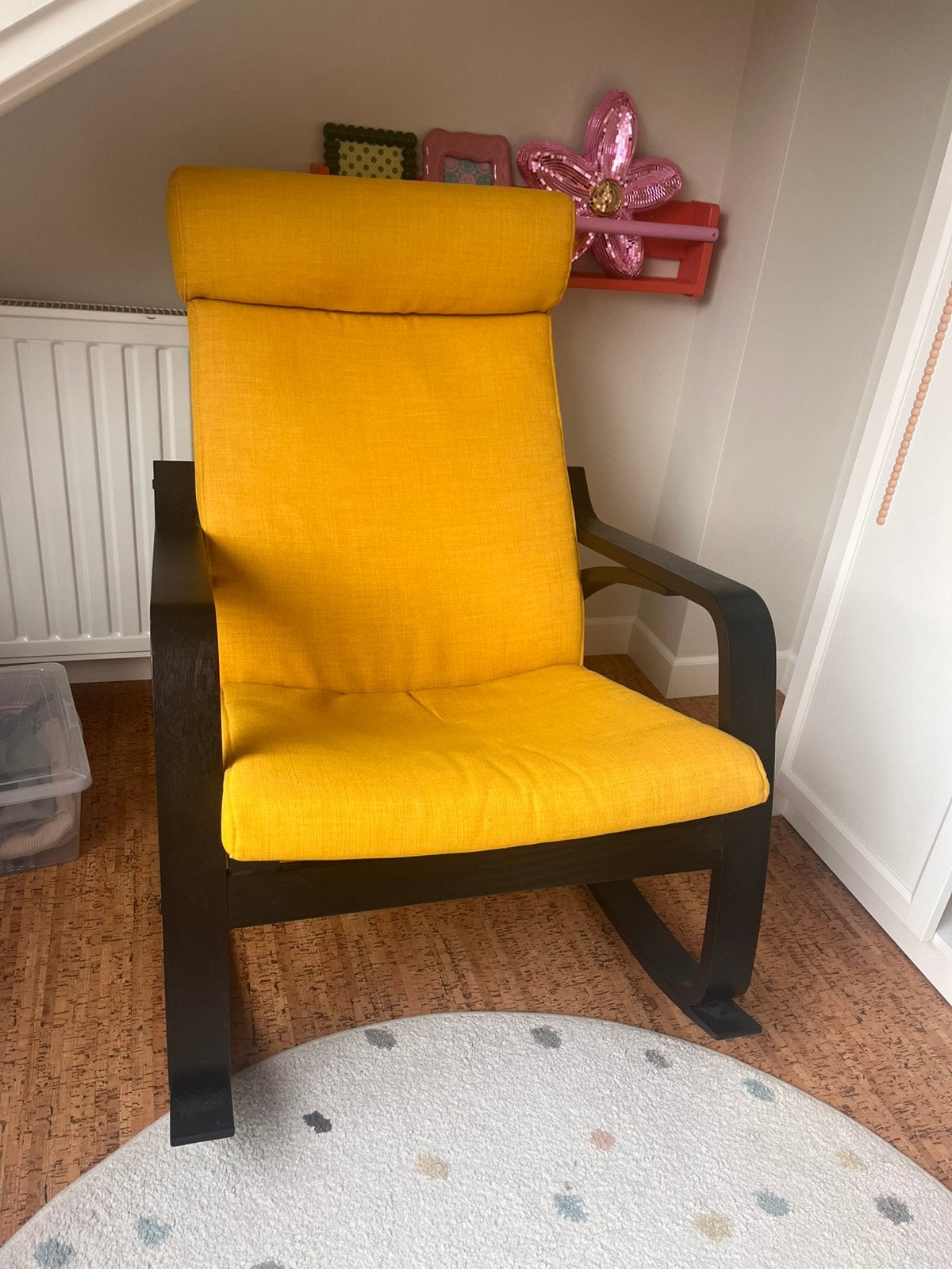 Poang schommelstoel IKEA, Ophalen, 75 tot 100 cm, Zo goed als nieuw, Stof