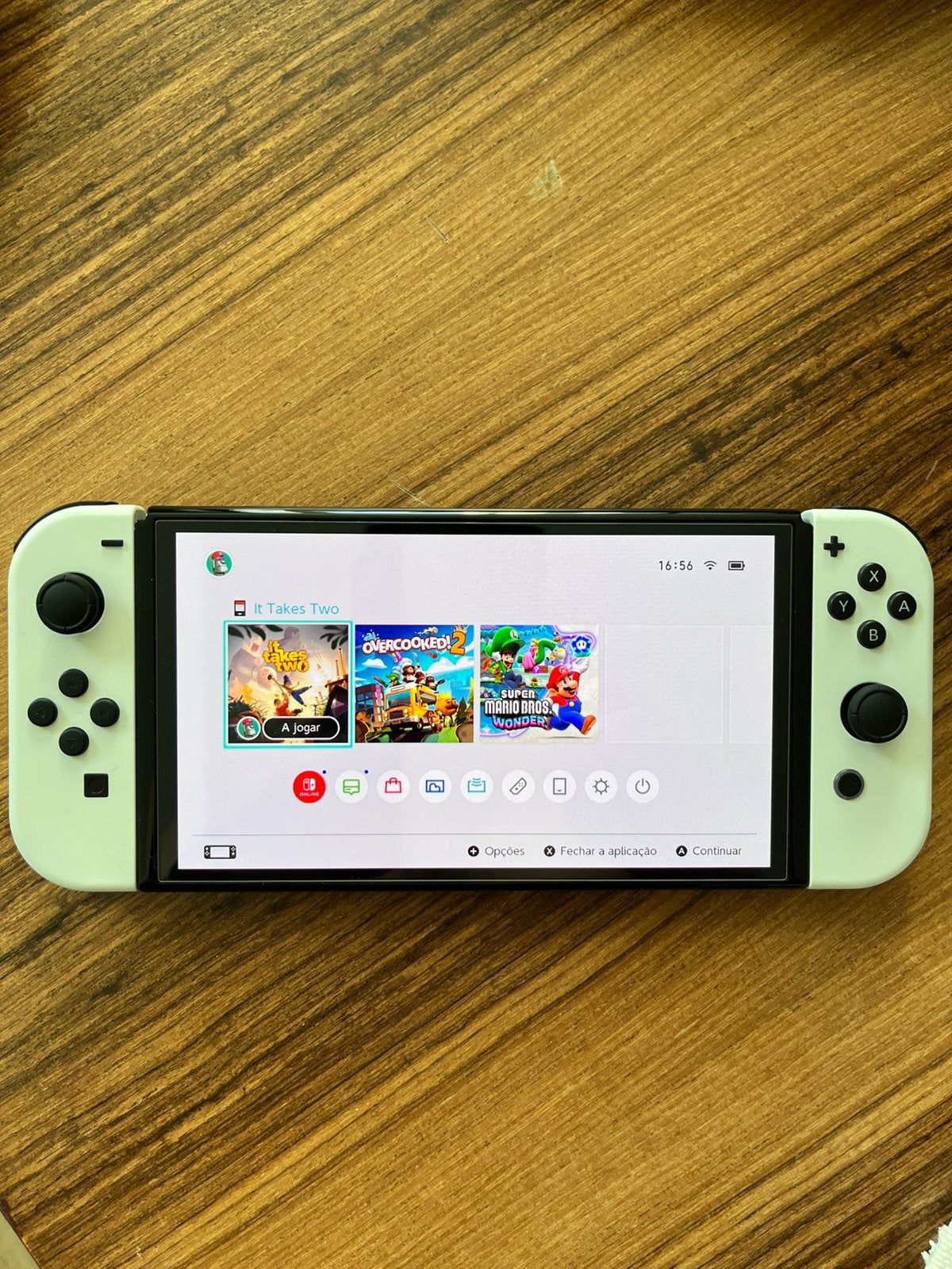 Nintendo Switch OLED + 1 Game + 128GB SD Card + Accessories, Met 2 controllers, Zo goed als nieuw, Met harde schijf, Switch OLED
