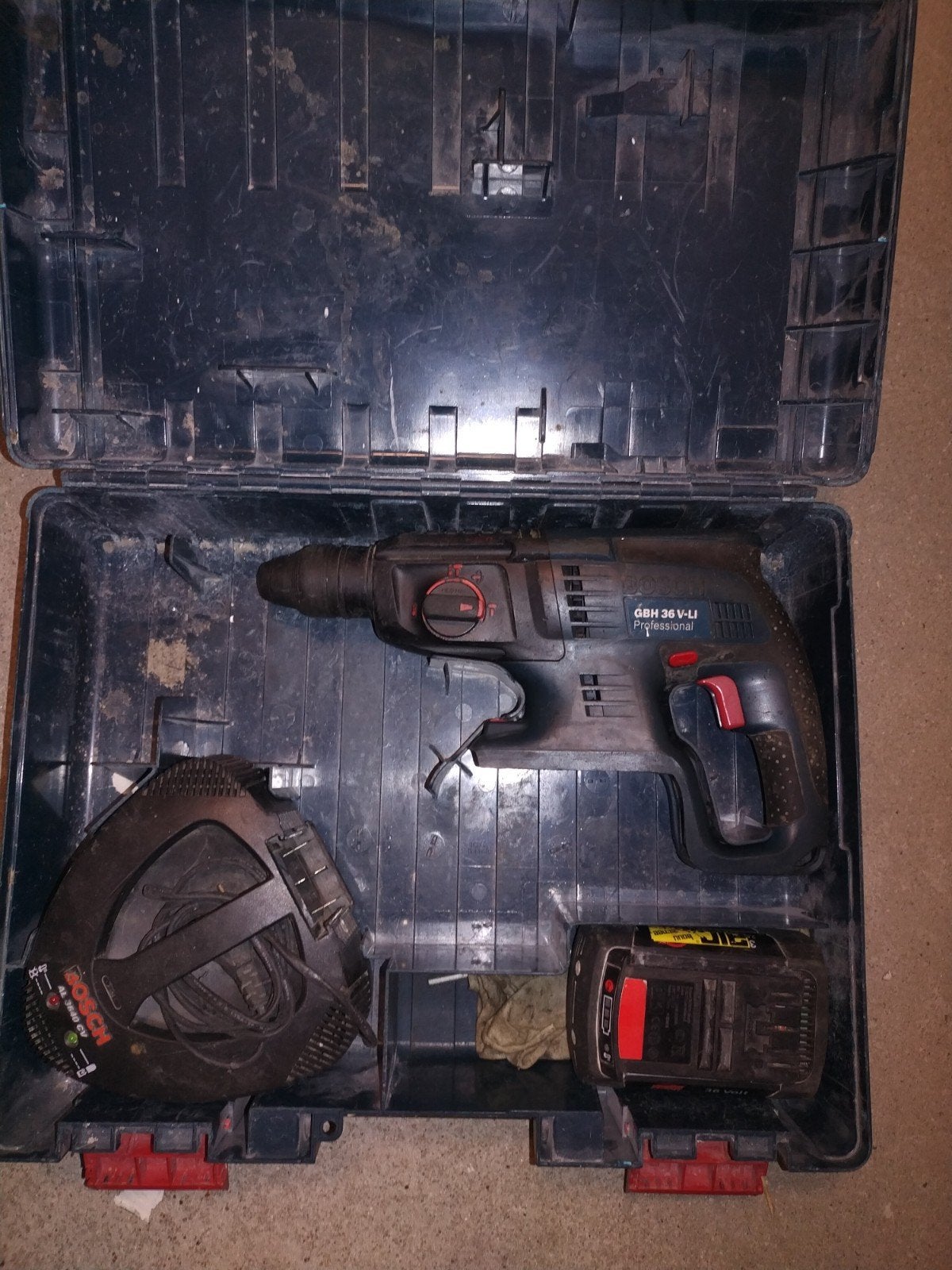 Bosch GBH 36 V-LI Professional Boorhamer met Accu, Doe-het-zelf en Verbouw, Boor- en/of Breekhamer, Ophalen of Verzenden, Klopboormechanisme