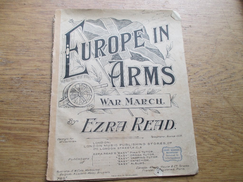 Ezra Read - Europe in Arms - War March bladmuziek, Gebruikt, Klassiek, Ophalen of Verzenden, Artiest of Componist