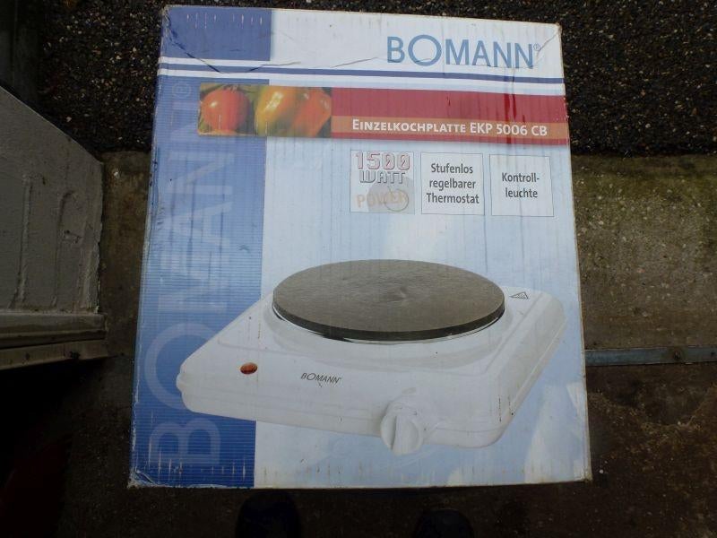 Kookplaat Bomann 1500 watt, Gebruikt, 3 kookzones of minder, Ophalen of Verzenden, Vrijstaand