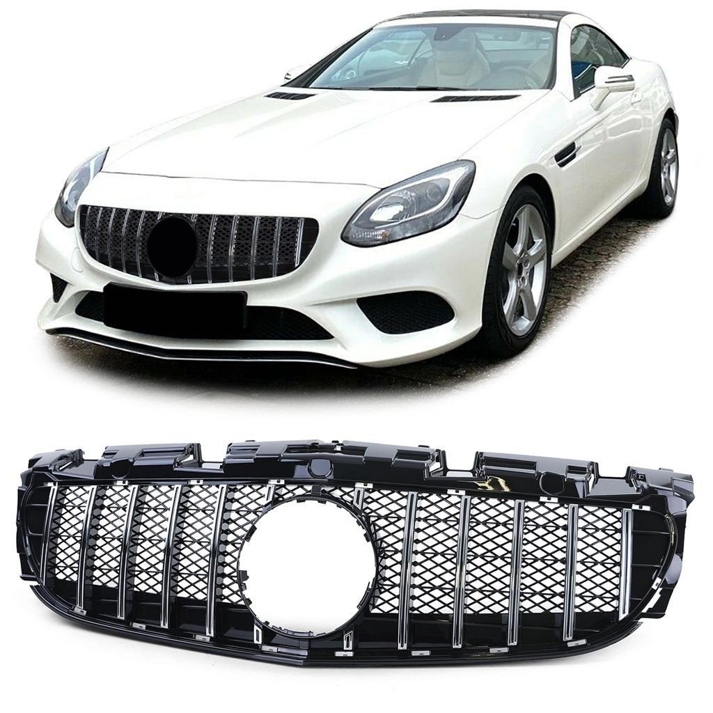 Grill Mercedes SLC R172 Glans Zwart Chrome Bies AMG GT Look, Verzenden, Automotive Parts, A.parts@hotmail.nl, Trasmolenlaan 12 3447 GZ Woerden