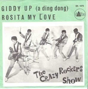 Crazy Rockers - Giddy up ( a ding dong) 1963 - Indorock, Fotohoes, 7 inch, Ophalen of Verzenden, Zo goed als nieuw