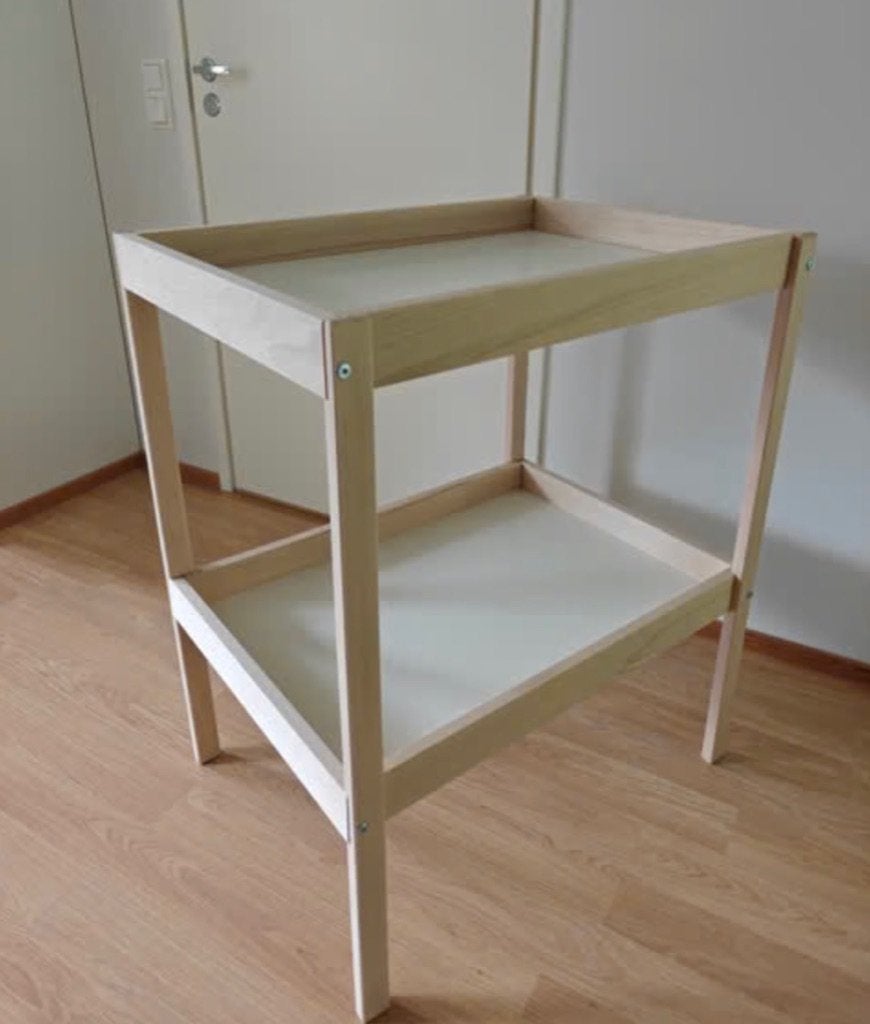SNIGLAR Commode, beuken/wit, 53x72x87 cm, Minder dan 75 cm, 50 tot 70 cm, Zo goed als nieuw, Commode
