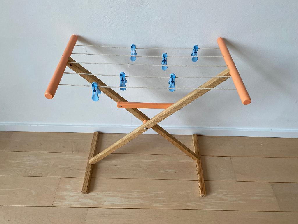 Houten wasrekje, Ophalen, Gebruikt