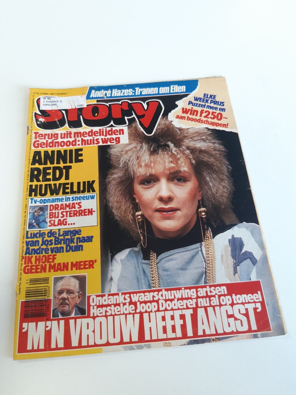 Story 1987. Nr. 7. Annie Schilder. Jos Brink. Dieuwertje Blo, Verzamelen, Tijdschriften, Kranten en Knipsels, Verzenden, 1980 tot heden