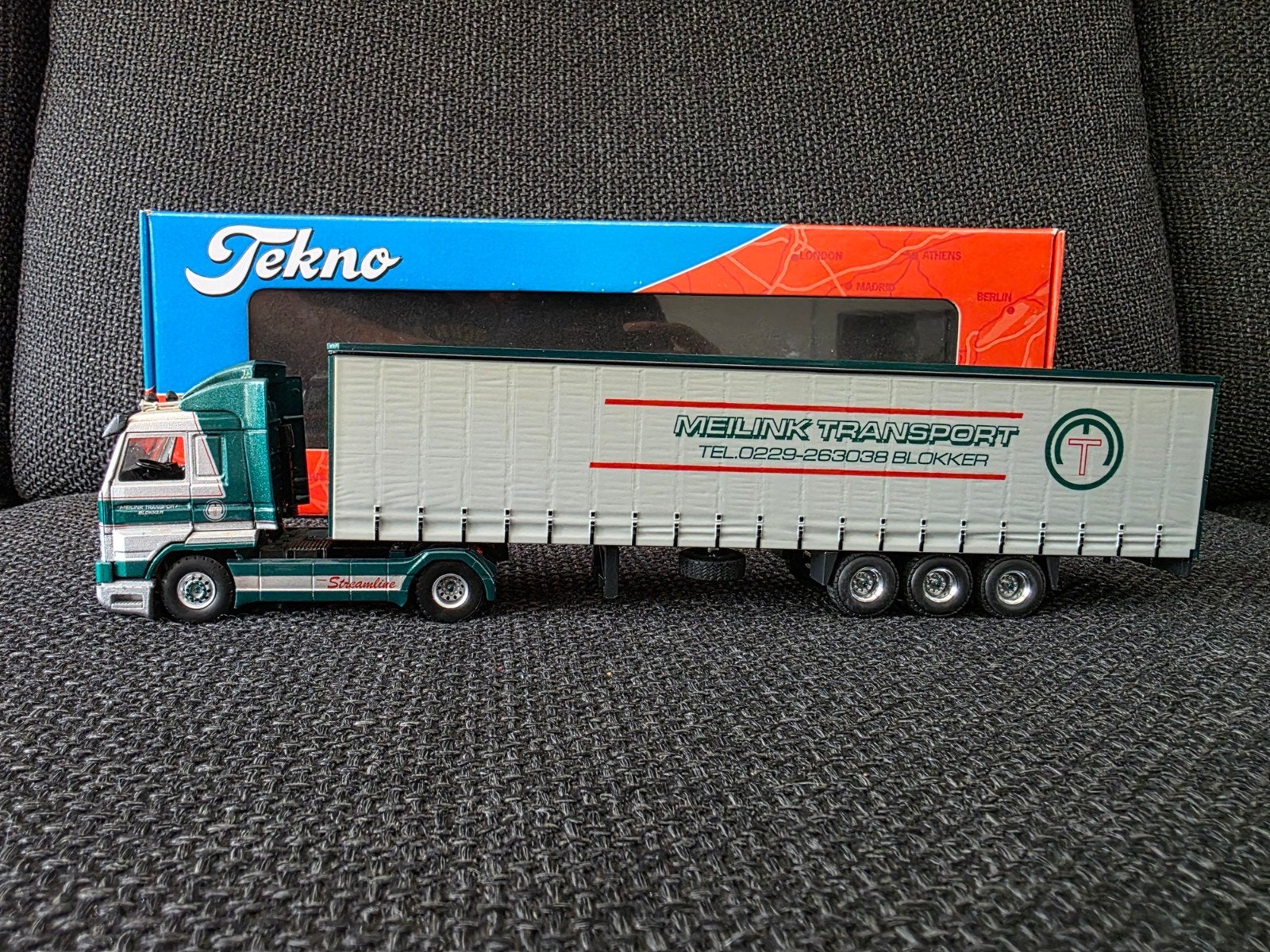 Scania 113m 380 Streamline Meilink Transport  Tekno, Ophalen of Verzenden, Zo goed als nieuw, Bus of Vrachtwagen, Tekno