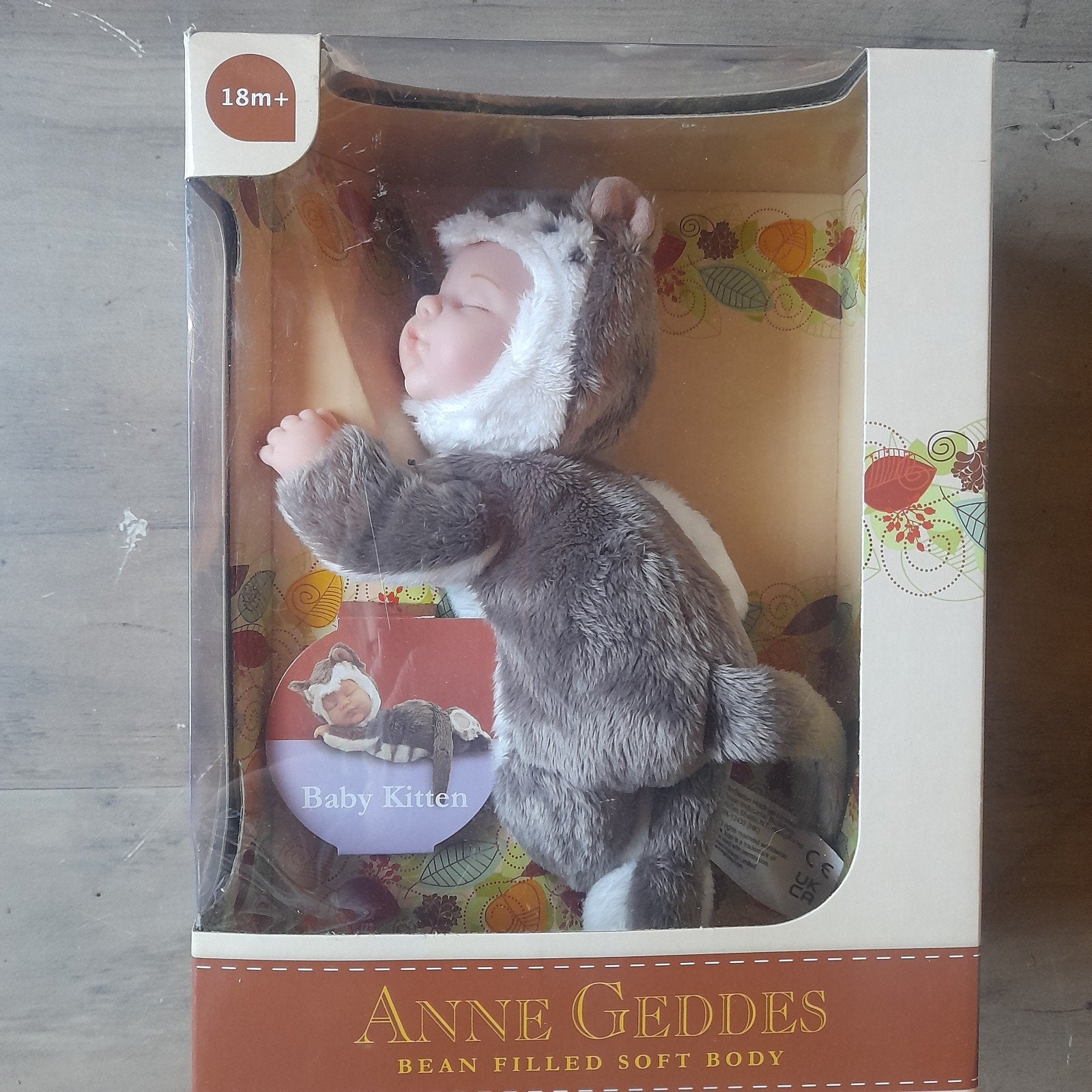 Anne Geddes Baby Kitten Bean Filled Soft Body Pop, Kinderen en Baby's, Ophalen of Verzenden, Nieuw, Babypop