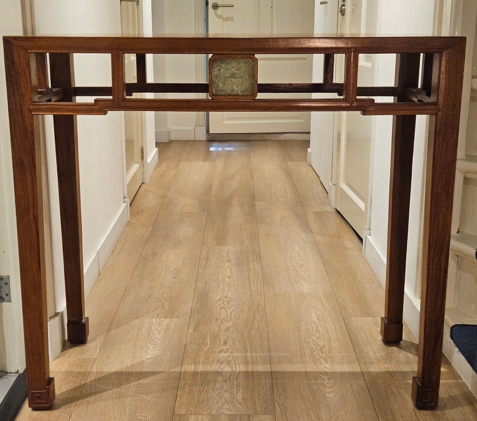 Antieke Chinese Console Tafel met Jade Inleg, Ophalen