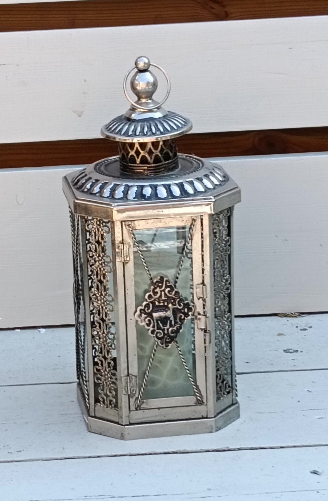 Decoratieve Marokkaanse lantaarn, zilverkleurig, Ophalen of Verzenden