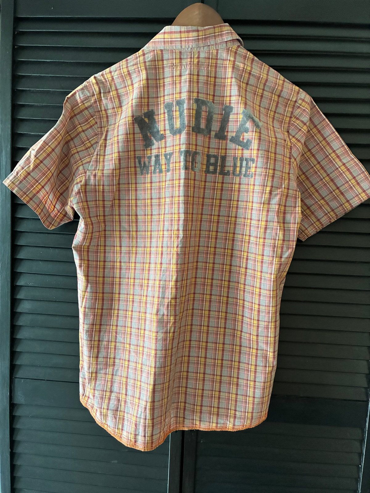 Nudie Jeans Co. geruit overhemd - Maat L, Ophalen of Verzenden, Zo goed als nieuw, Meerkleurig, Halswijdte 41/42 (L)
