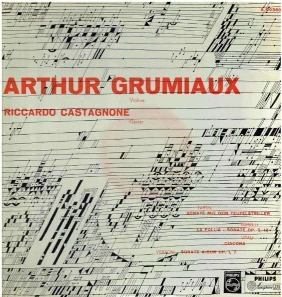 Arthur Grumiaux-Riccardo Castagnone, Kamermuziek, Ophalen of Verzenden, Zo goed als nieuw, 12 inch