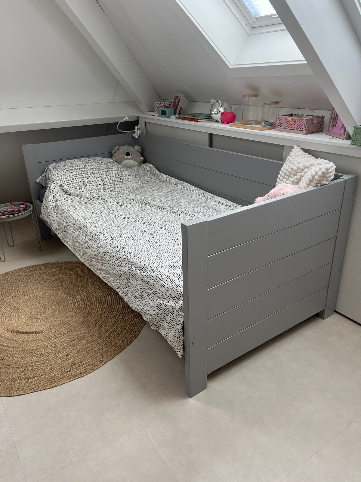 Bedbank eenpersoons bed met bedlade en lattenbodems, Huis en Inrichting, Slaapkamer | Bedden, Ophalen, 90 cm, Eenpersoons, Zo goed als nieuw