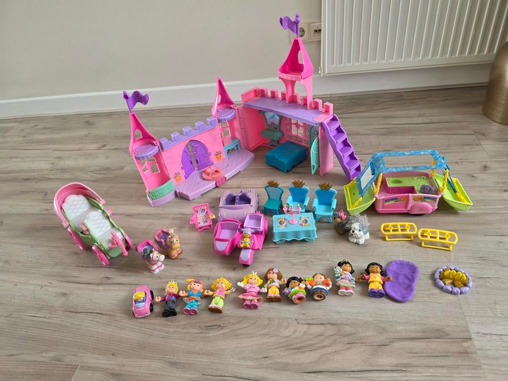 Fisher Price Little People Kasteel met veel extra's, Kinderen en Baby's, Ophalen of Verzenden, Zo goed als nieuw, Meisje