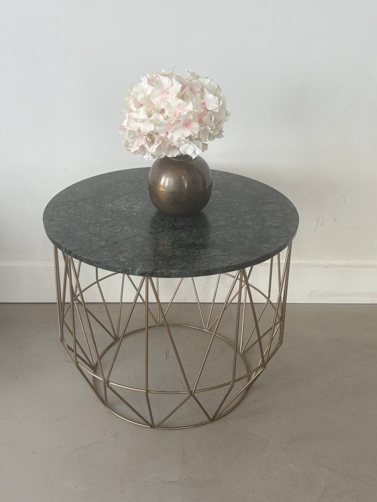 DutchBone Boss bijzettafel / salontafel. Diamtere: 51cm., Huis en Inrichting, Ophalen, Minder dan 55 cm, Rond, Zo goed als nieuw
