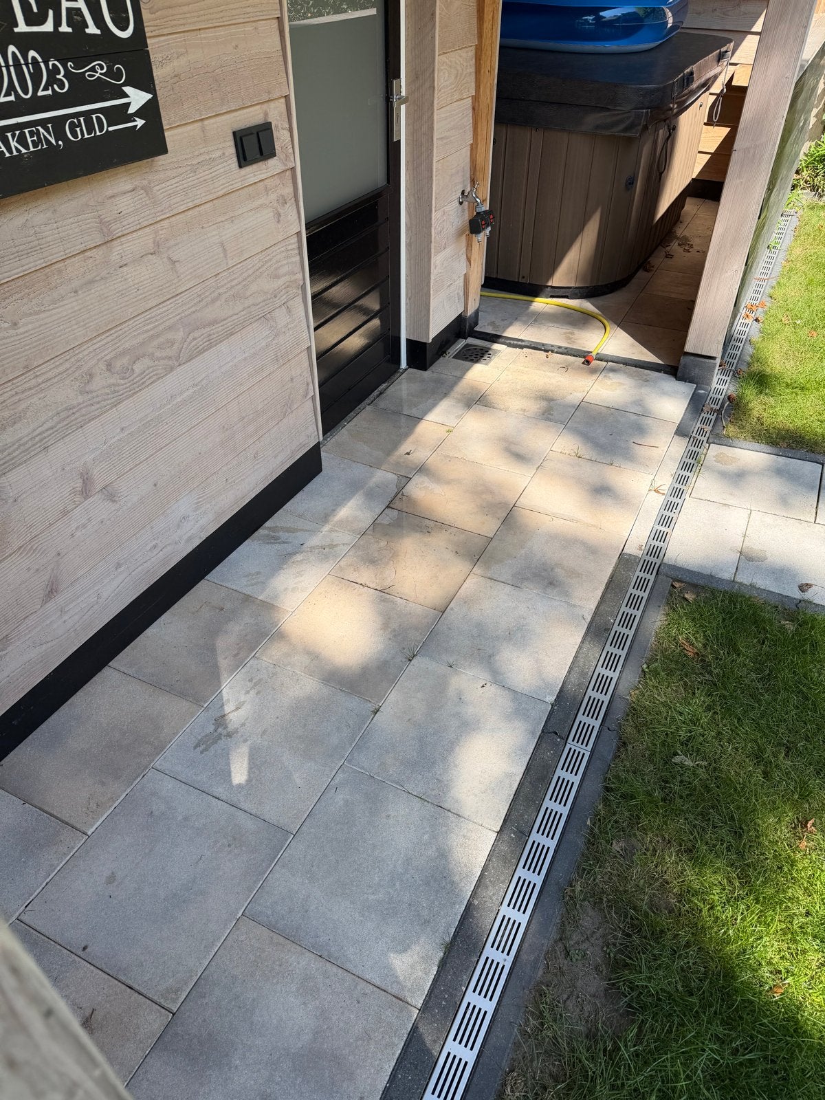 Gratis Terras tegels 40x40, Ophalen, Gebruikt, 10 m² of meer, Beton