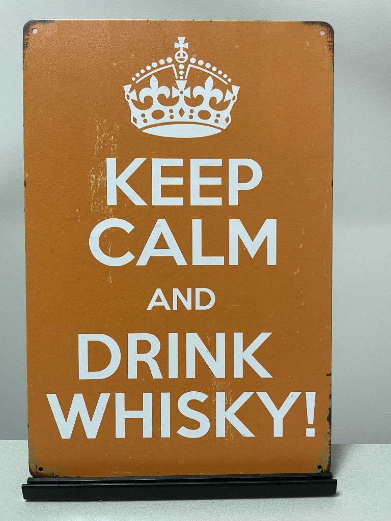 Keep calm and Drink Whisky wandbord (Old Look), Www.pand50.nl, Nieuw, Ophalen of Verzenden, Printer 29B Coevorden