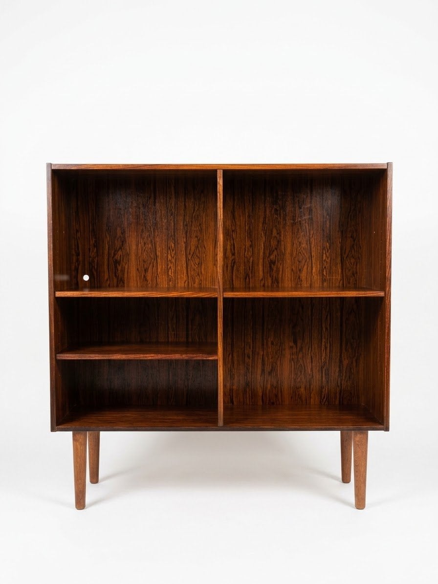 Vintage Deens boekenkastje | open kast palissander fineer, Gebruikt, AEJM møbler, ., Vintage