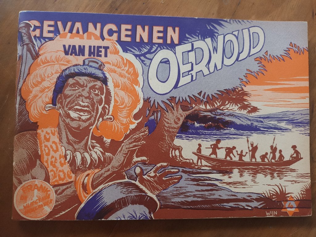 Oud stripboekje van Piet Wijn Gevangenen van het ourwoud, Boeken, Eén stripboek, Ophalen of Verzenden, Zo goed als nieuw