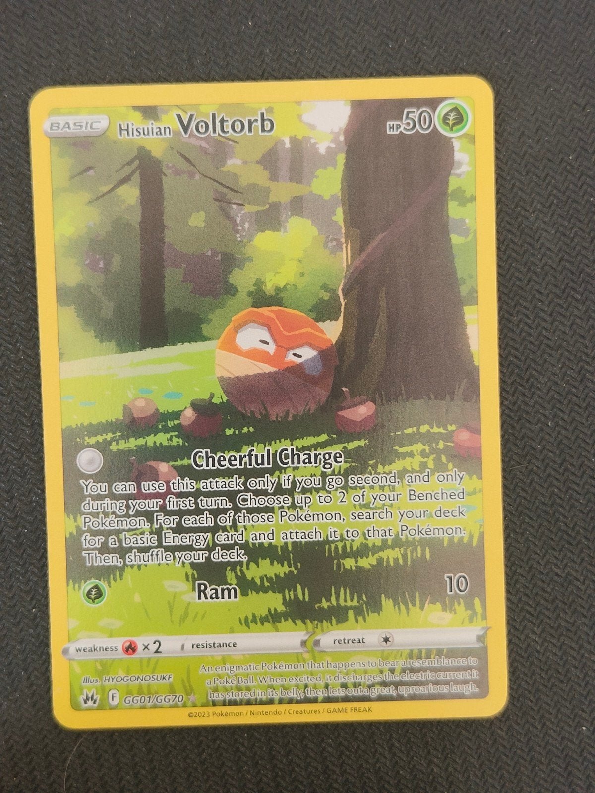 Hisuian Voltorb CRZ GG01/GG70 Pokemon Kaart NM, Ophalen of Verzenden, Zo goed als nieuw, Losse kaart
