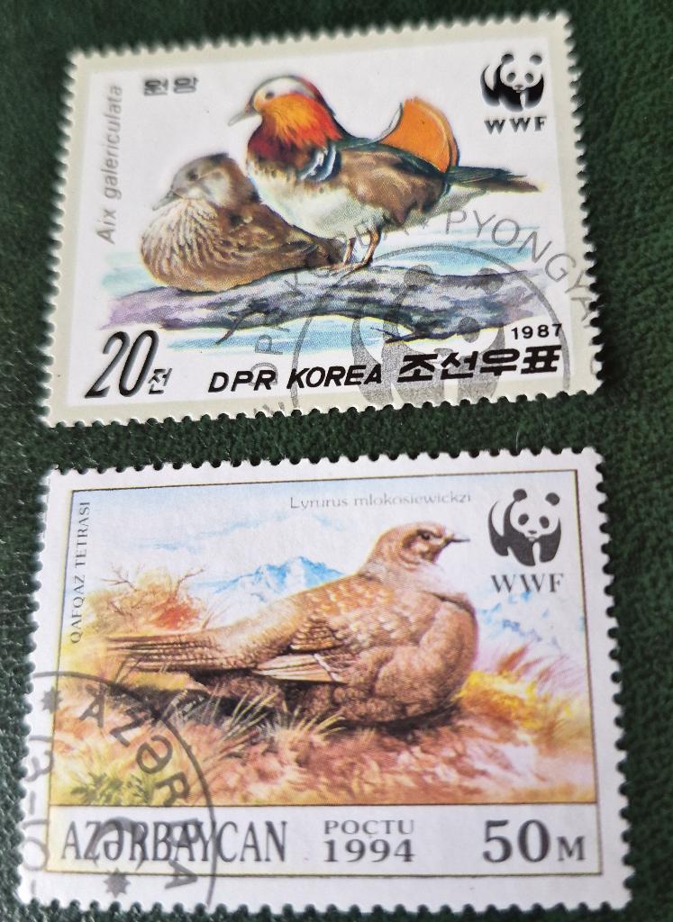 Vogelzegels WWF, Ophalen of Verzenden, Gestempeld, Dier of Natuur