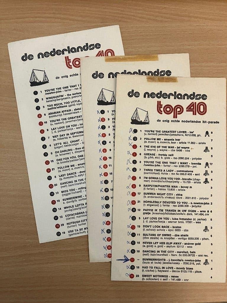 Originele Raamlijsten Veronica top 40 jaren 1978 tot 1982, Verzamelen, Ophalen, Gebruikt, Boek, Tijdschrift of Artikel