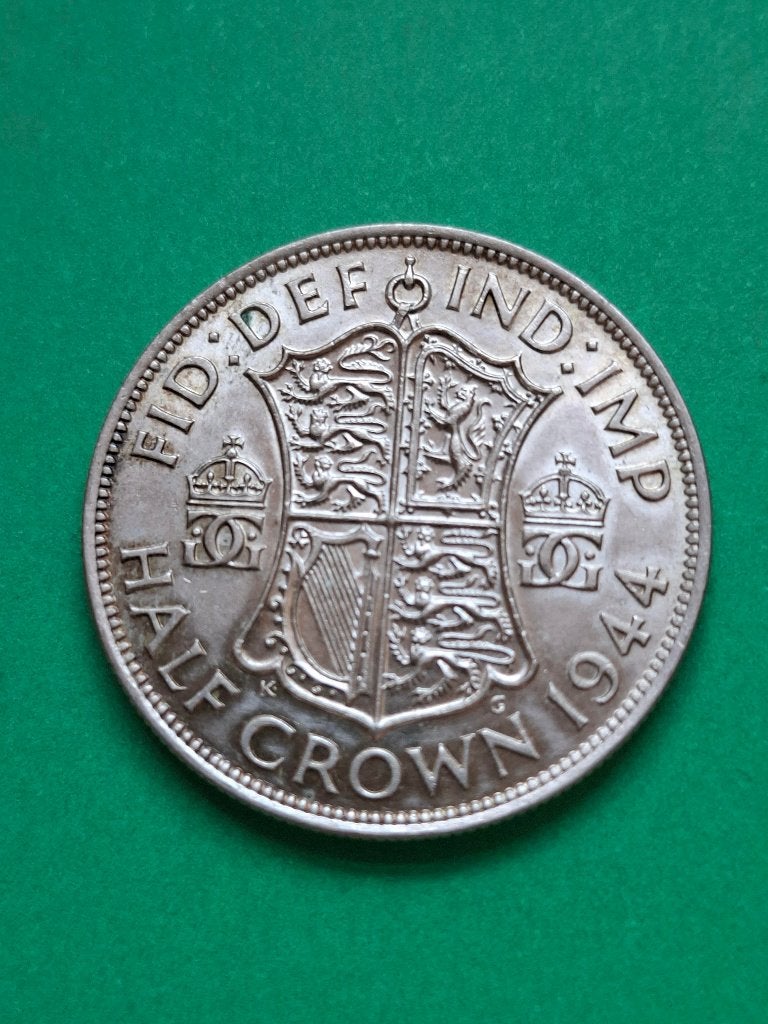 1944 Engeland half crown in zilver George VI, Verzenden, Overige landen, Losse munt, Zilver