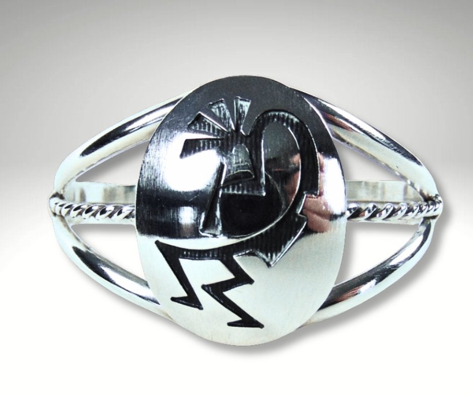 Zeldzame zilveren NAVAJO Tom Sam KOKOPELLI  armband!, Verzenden, Zo goed als nieuw, X, Zilver