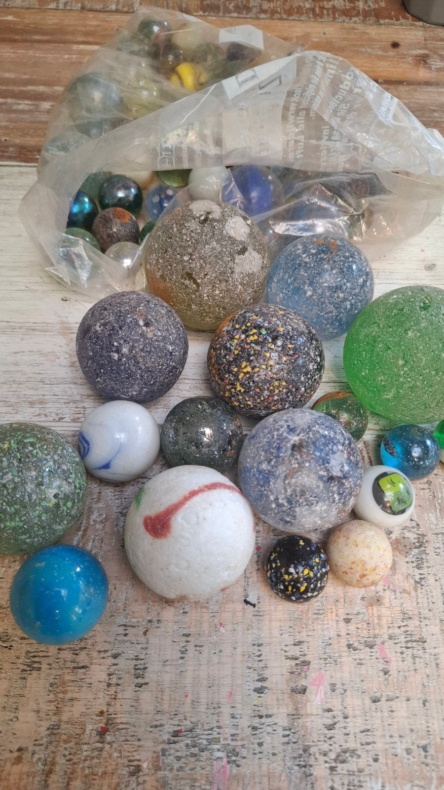 Vintage Knikkers - Diverse Kleuren en Maten, Verzamelen, Overige Verzamelen, Gebruikt, Ophalen of Verzenden