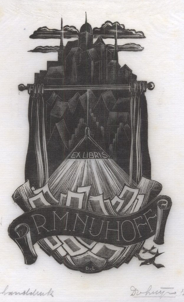 0250 Ex Libris Nederland : Dirk Govert van Luijn, 1944, Verzenden, Ex libris