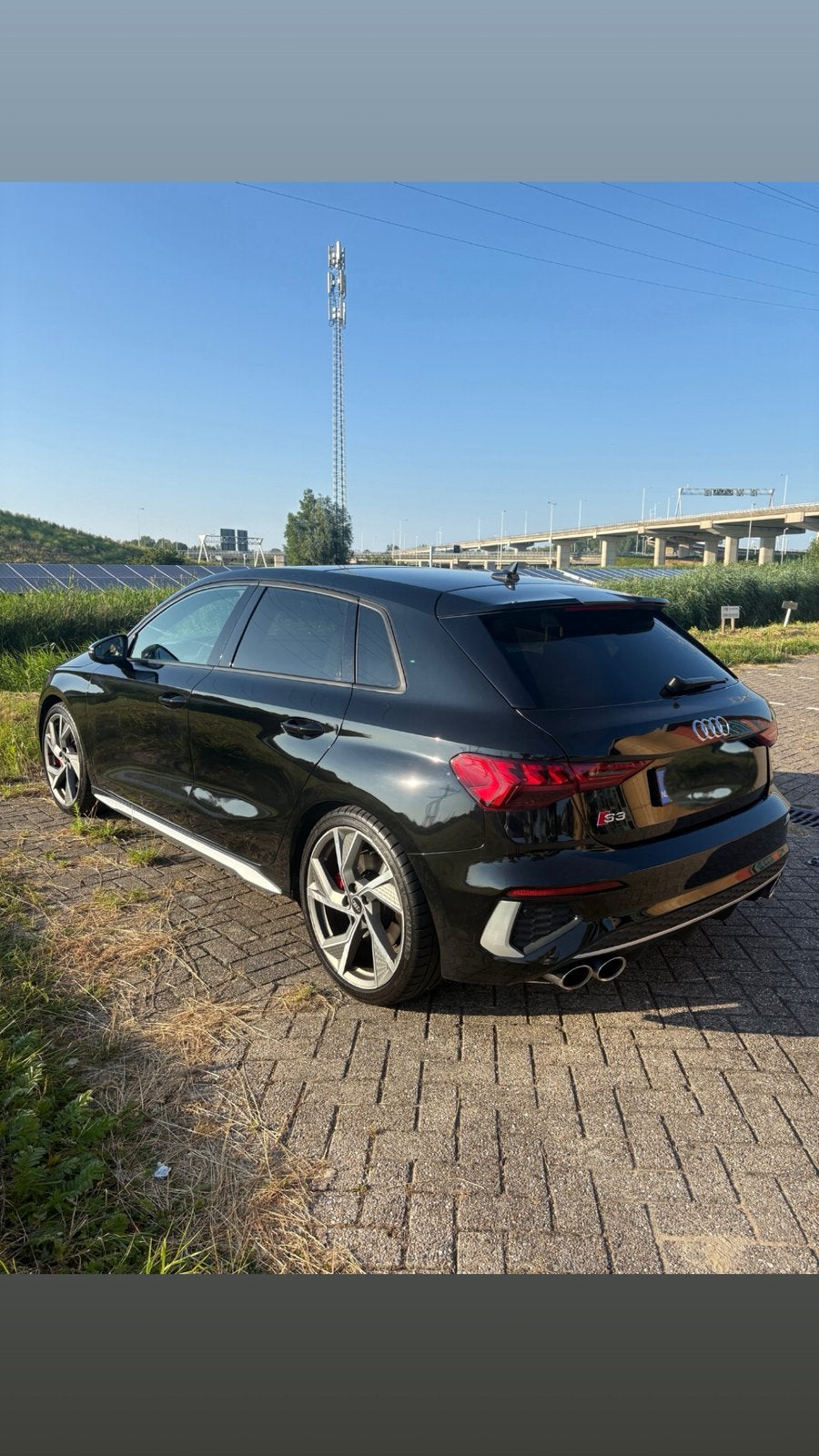 Audi A3 S3 Tfsi 310pk S-tronic Quattro 2022 zwart, Auto's, Audi, Automaat, S3, Parkeerassistent, 4 cilinders