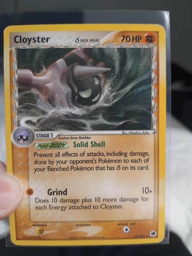Cloyster Delta Species Pokémon Kaart 14/101 Holo, Ophalen of Verzenden, Zo goed als nieuw, Losse kaart, Foil