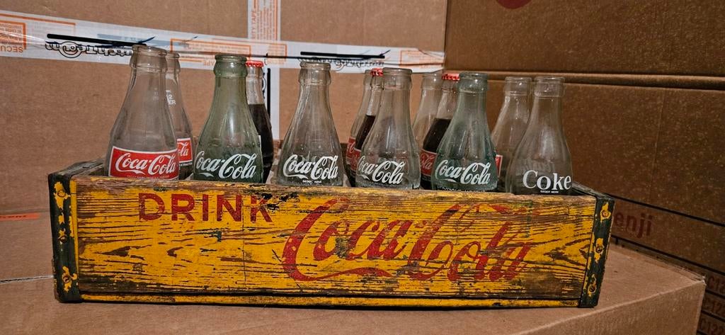 Oud Houten Coca-Cola kratje jaren 50 Nederland, Ophalen of Verzenden, Gebruikt, Gebruiksvoorwerp