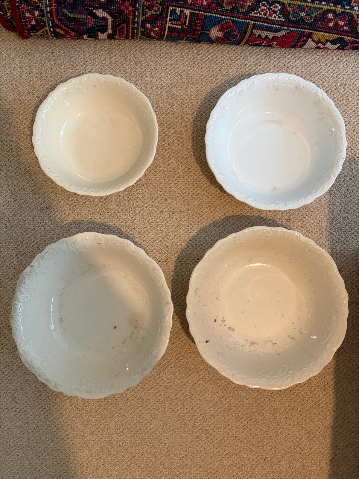 Set van 4 antieke Wedgwood soepkommen/schalen, Ophalen