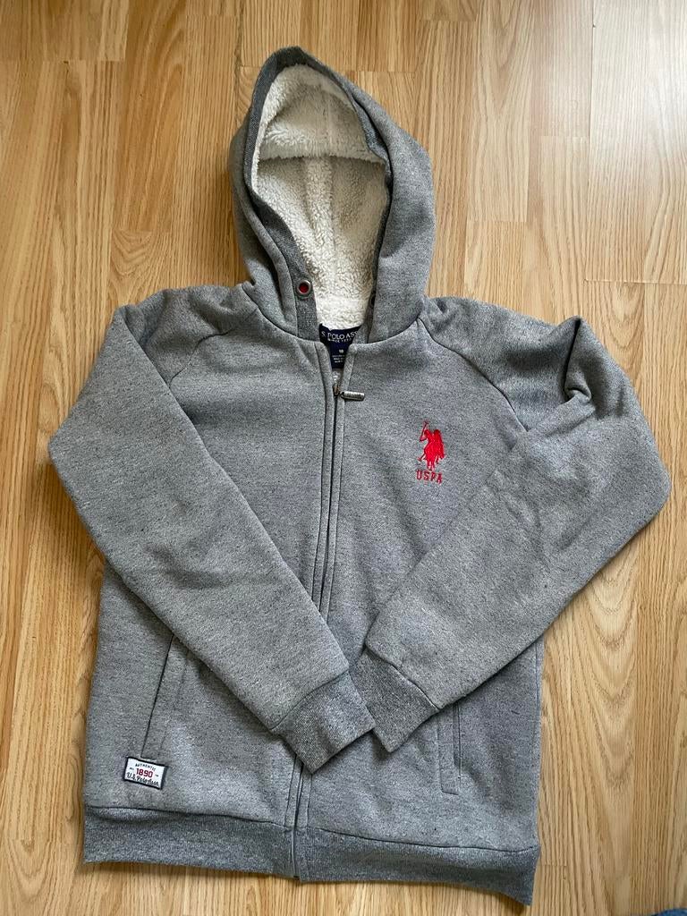 US Polo Assn. Hoodie met teddy voering - Maat 18 (kinder), Ophalen of Verzenden, Gebruikt, Jongen of Meisje